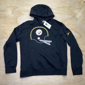 NEW MD Pittsburgh Steelers Nike Rewind Club Logo Pullover Hoodie Black